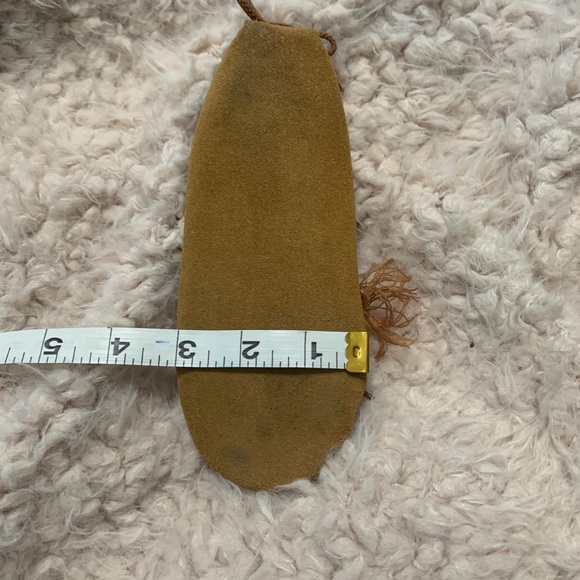 Kids handmade leather Moccasins fur footbed - Picture 6 of 12